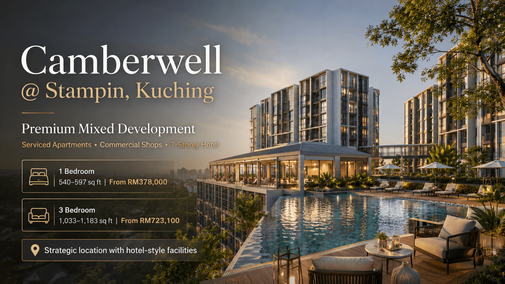 New project - Camberwell Kuching – Serviced Apartment & Mixed Development at Stampin